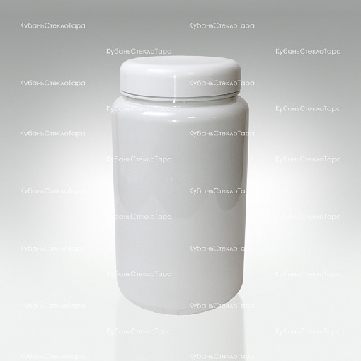 Банка 2 л (100) пластик белая с крышкой (Б-Б-2000) оптом и по оптовым ценам в Симферополе