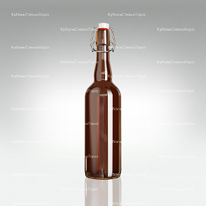 Бутылка «Бугельная» 0,750 л. (Коричневая) стеклянная с пробкой оптом и по оптовым ценам в Симферополе