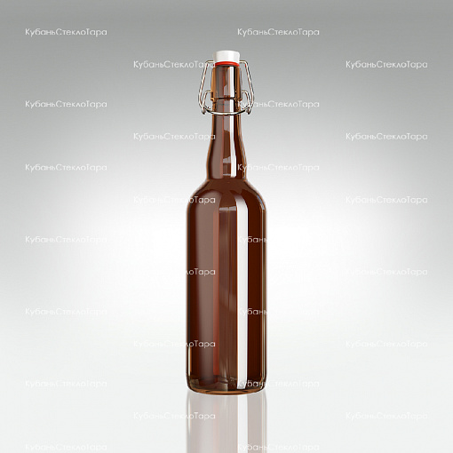Бутылка «Бугельная» 0,750 л. (Коричневая) стеклянная с пробкой оптом и по оптовым ценам в Симферополе