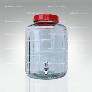 Бутыль (банка) стеклянный GL-70/18 л с краником оптом и по оптовым ценам в Симферополе