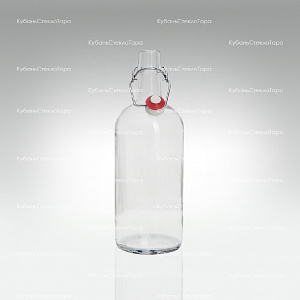 Бутылка «Бугельная» 1л. (Прозрачная) стеклянная с пробкой оптом и по оптовым ценам в Симферополе