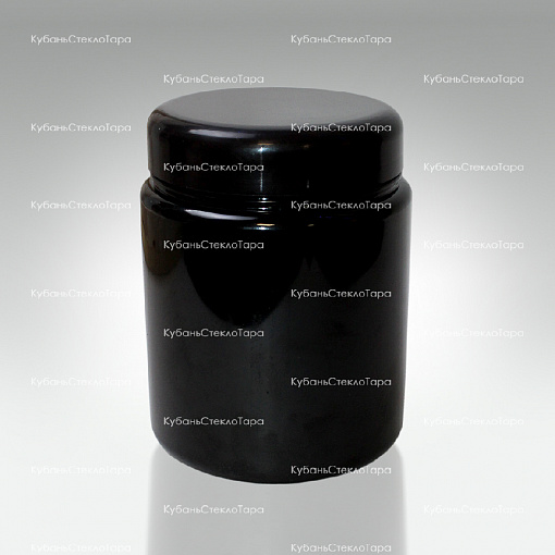 Банка 1 л (100) пластик черная с крышкой (Б-Ч-1000) оптом и по оптовым ценам в Симферополе