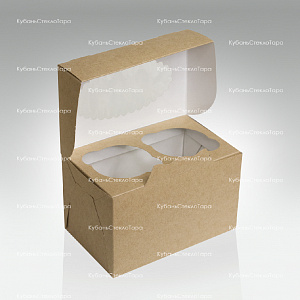 Упаковка для маффинов 100х160х100 мм (для 2 шт) оптом и по оптовым ценам в Симферополе