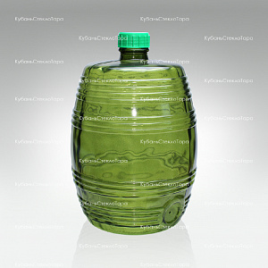 Бутыль 10,0 л Бочонок (зеленый) стеклянный оптом и по оптовым ценам в Симферополе