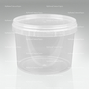 Ведро 0,55л прозрачное с крышкой пластик оптом и по оптовым ценам в Симферополе