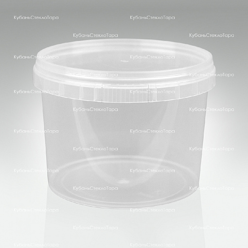 Ведро 0,55л прозрачное с крышкой пластик оптом и по оптовым ценам в Симферополе