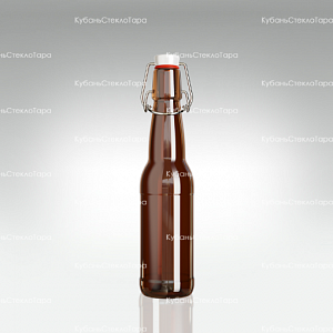 Бутылка «Бугельная» 0,330 л. (Коричневая) стеклянная с пробкой оптом и по оптовым ценам в Симферополе