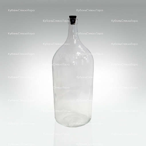 Бутыль 3,075 л "Четверть" стеклянный с пробкой оптом и по оптовым ценам в Симферополе