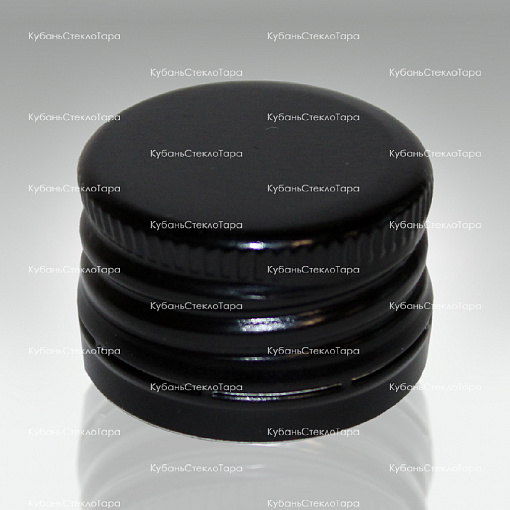 Колпачок алюминиевый с резьбой (28*18) черный в Симферополе оптом и по оптовым ценам