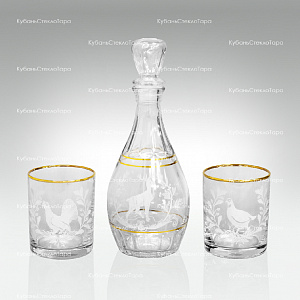 Набор подарочный Трофейная охота 3пр (графин Цезарь + 2 стакана 250мл) оптом и по оптовым ценам в Симферополе